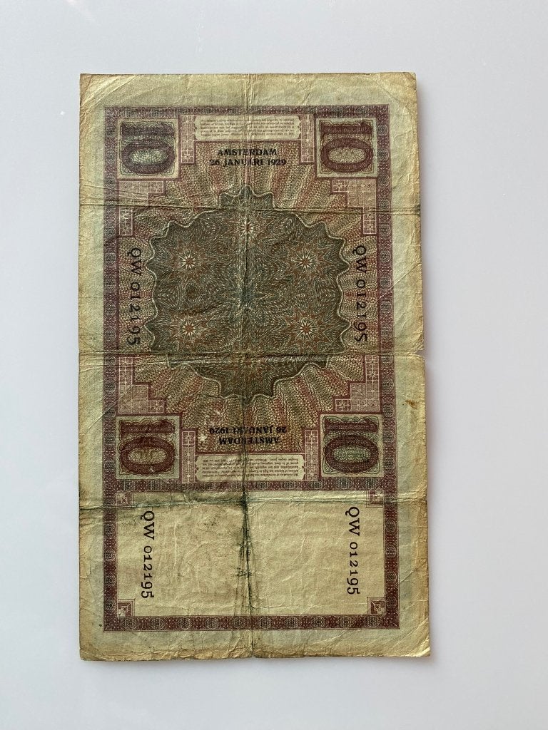 NL 10 gulden bankbiljet 1929 - Zeeuws meisje - QW 012195, Ophalen of Verzenden, 10 gulden, Los biljet