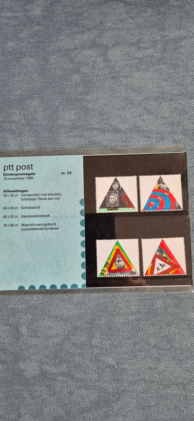 Postzegelmapje nr. 33 - Kinderpostzegels 1985 PTT Post, Ophalen of Verzenden