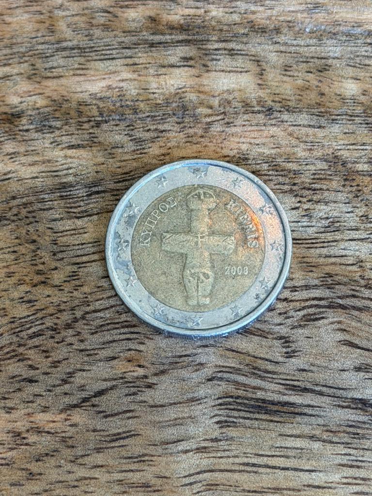 2 Euro munt Cyprus 2008 - Gewoon in omloop geweest, Postzegels en Munten, Munten | Europa | Euromunten, Ophalen of Verzenden, Cyprus