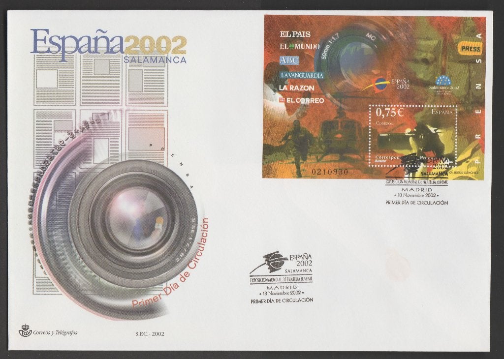Spanje - FDC Michelnr 3802 - Espana 2002, pers, Verzenden, Postfris