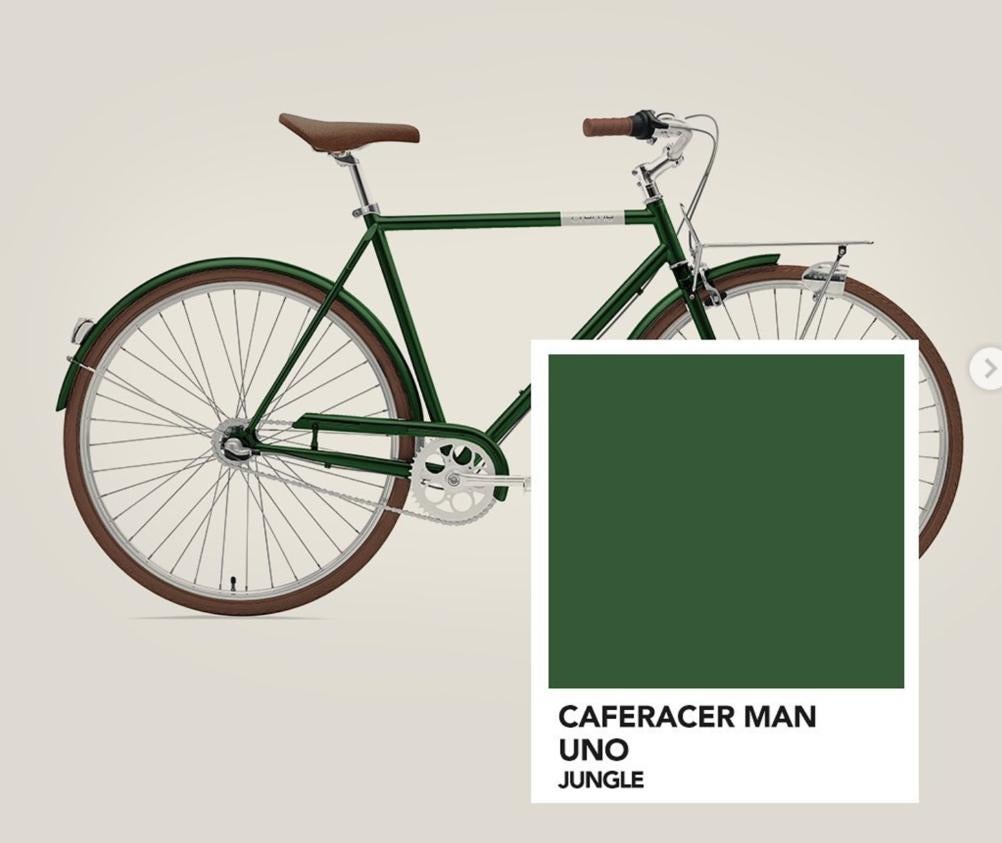 Crème Caferacer Man Uno Jungle - Groene Stadsfiets veloretti, Fietsen en Brommers, Fietsen | Heren | Sportfietsen en Toerfietsen