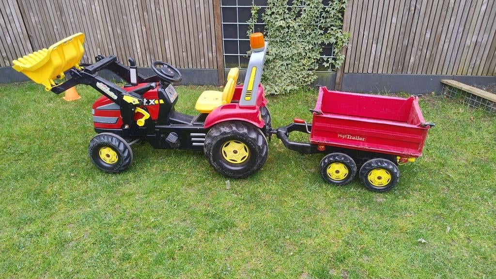 Rolly Toys X-Trac Premium Tractor met voorlader en aanhanger, Kinderen en Baby's, Speelgoed | Buiten | Voertuigen en Loopfietsen