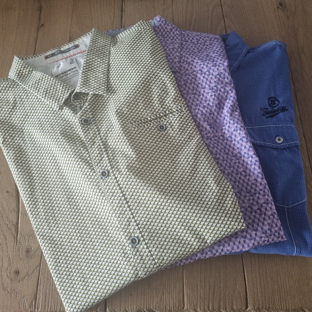 10 merk heren overhemden korte mouw XXL, Overige kleuren, Ophalen of Verzenden, Zo goed als nieuw, Diverse merken