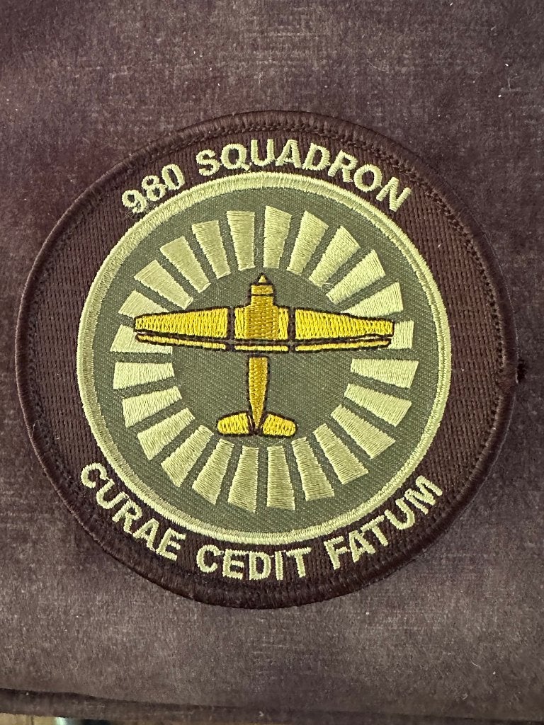980 squadron patch, Ophalen of Verzenden, Zo goed als nieuw, Kaart, Foto of Prent