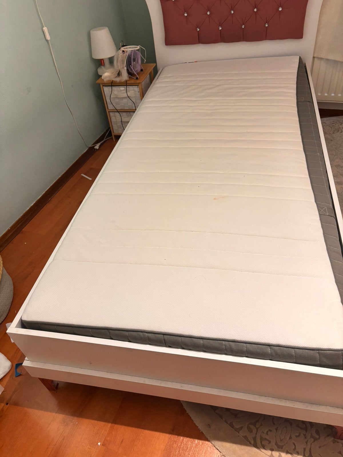 Meisje bed 90x200, Ophalen, 90 cm, Eenpersoons, Wit