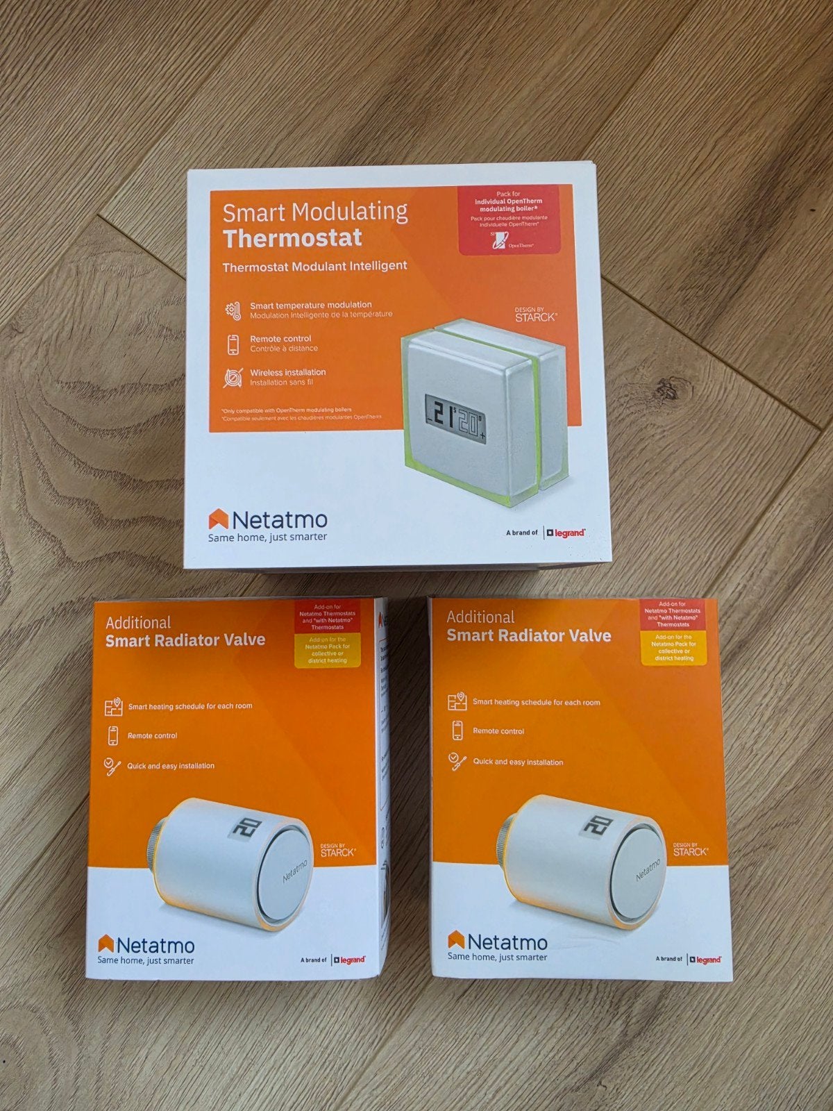 Netatmo Slimme Modulerende Thermostaat + 2 Radiatorventielen, Minder dan 30 cm, Nieuw, Minder dan 60 cm, Minder dan 200 watt