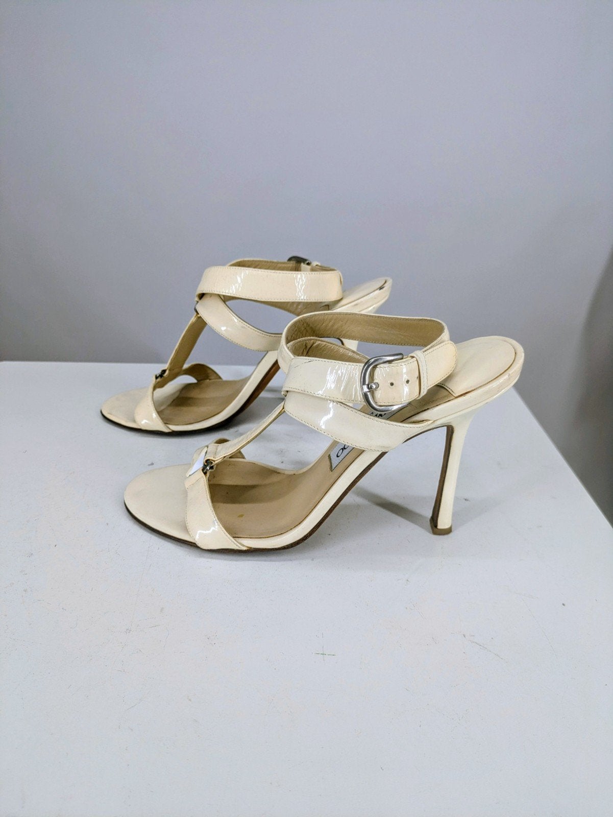 Jimmy Choo London sandalen met hoge hakken, Beige, Onbekend, Onbekend, Onbekend