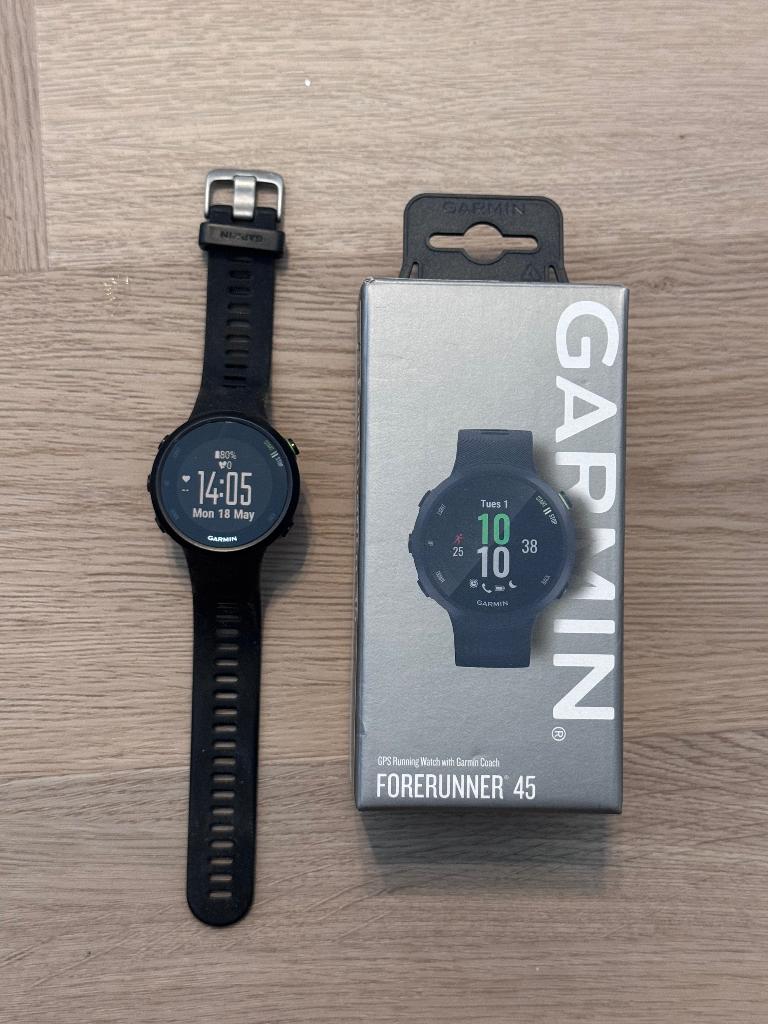 Garmin Forerunner 45 horloge, Ophalen, Zwart, Garmin, Zo goed als nieuw