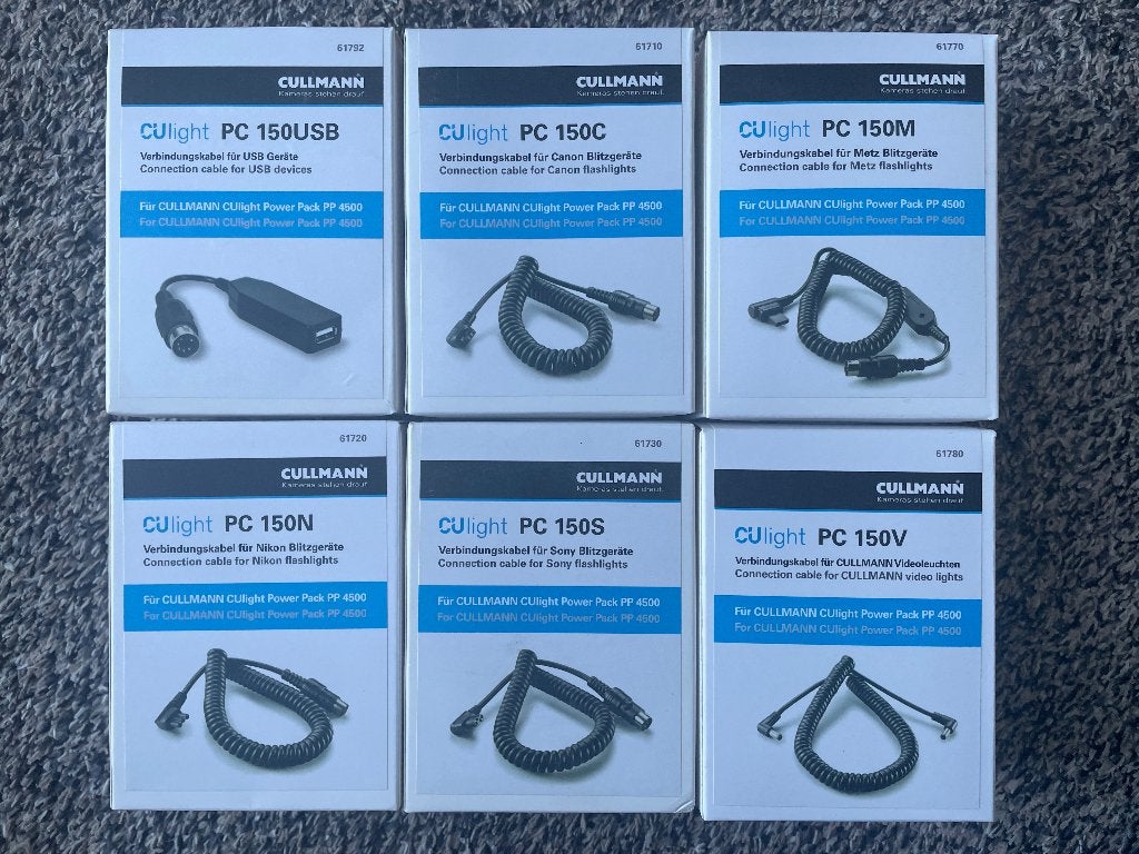 Cullmann kabelset t.b.v. PP 4500, Ophalen, Overige merken, Opladen via netstroom, Nieuw