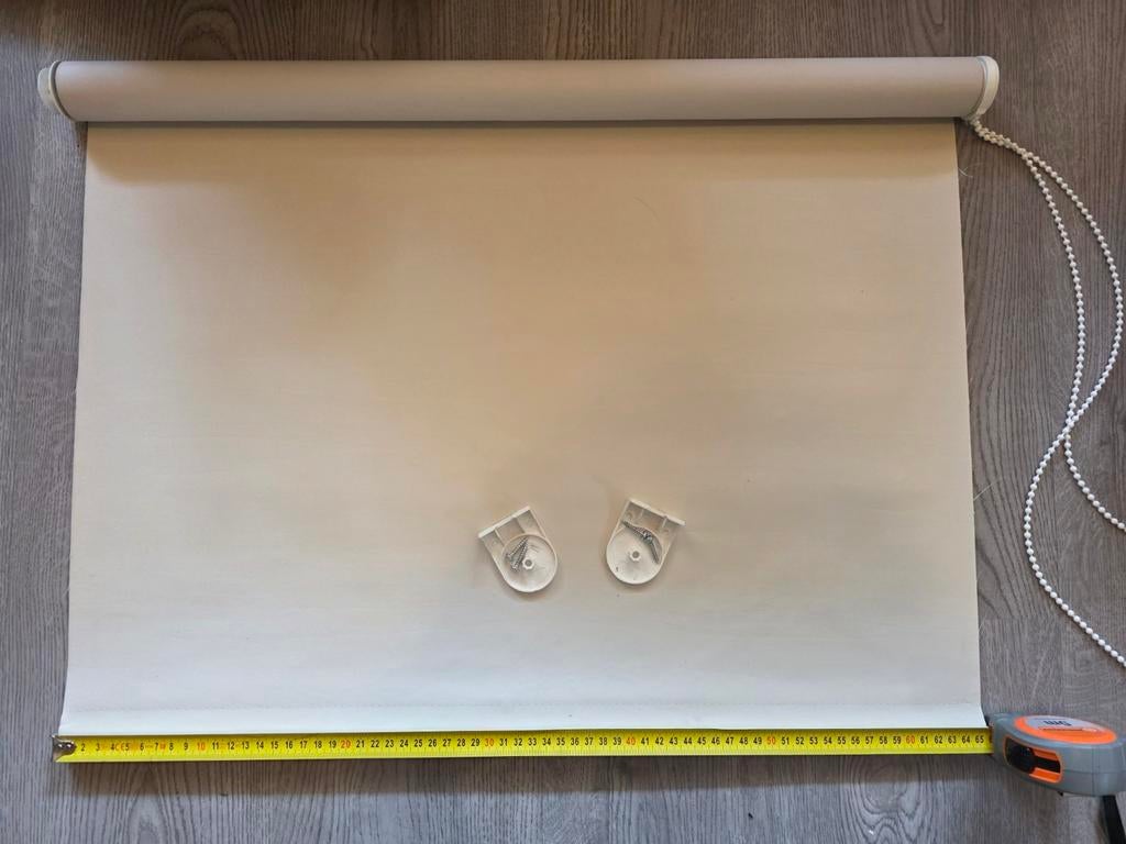 Rolgordijn crème/beige - 195 cm hoog, 65 cm breed, Huis en Inrichting, Stoffering | Gordijnen en Lamellen, Crème, Zo goed als nieuw