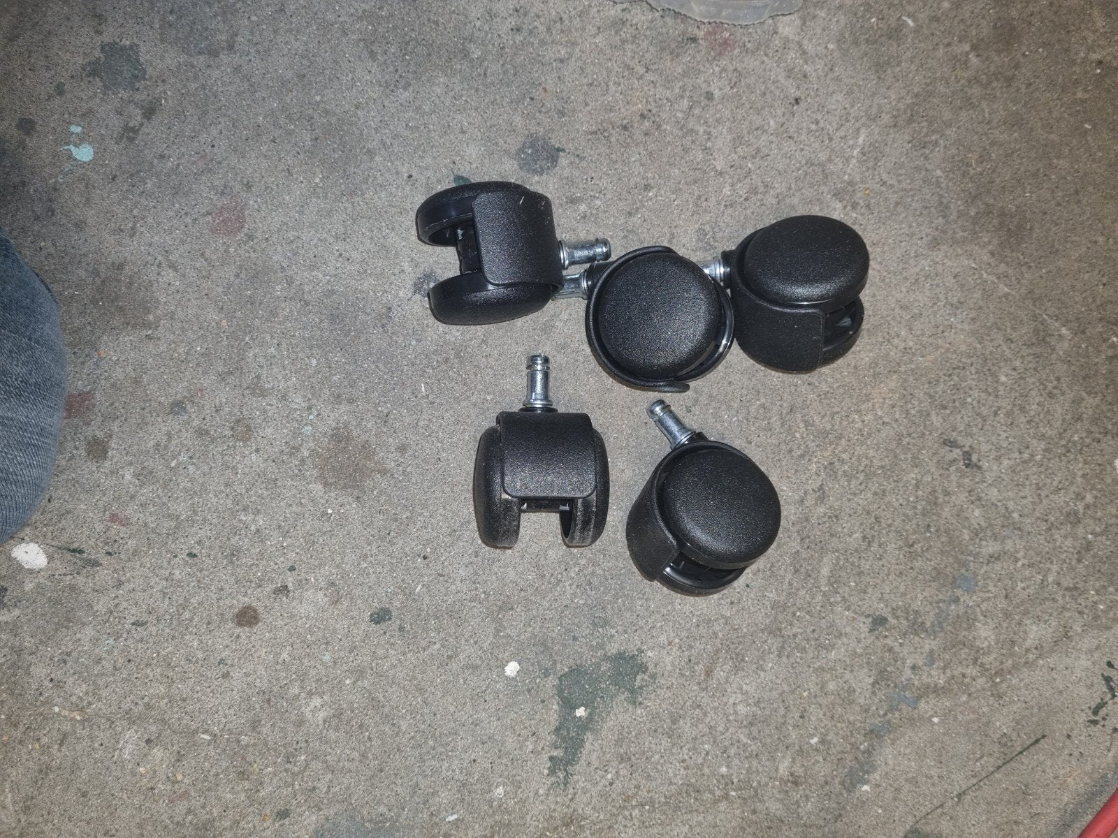 Set van 4 zwenkwielen voor meubels of stoelen, Ophalen, Gebruikt