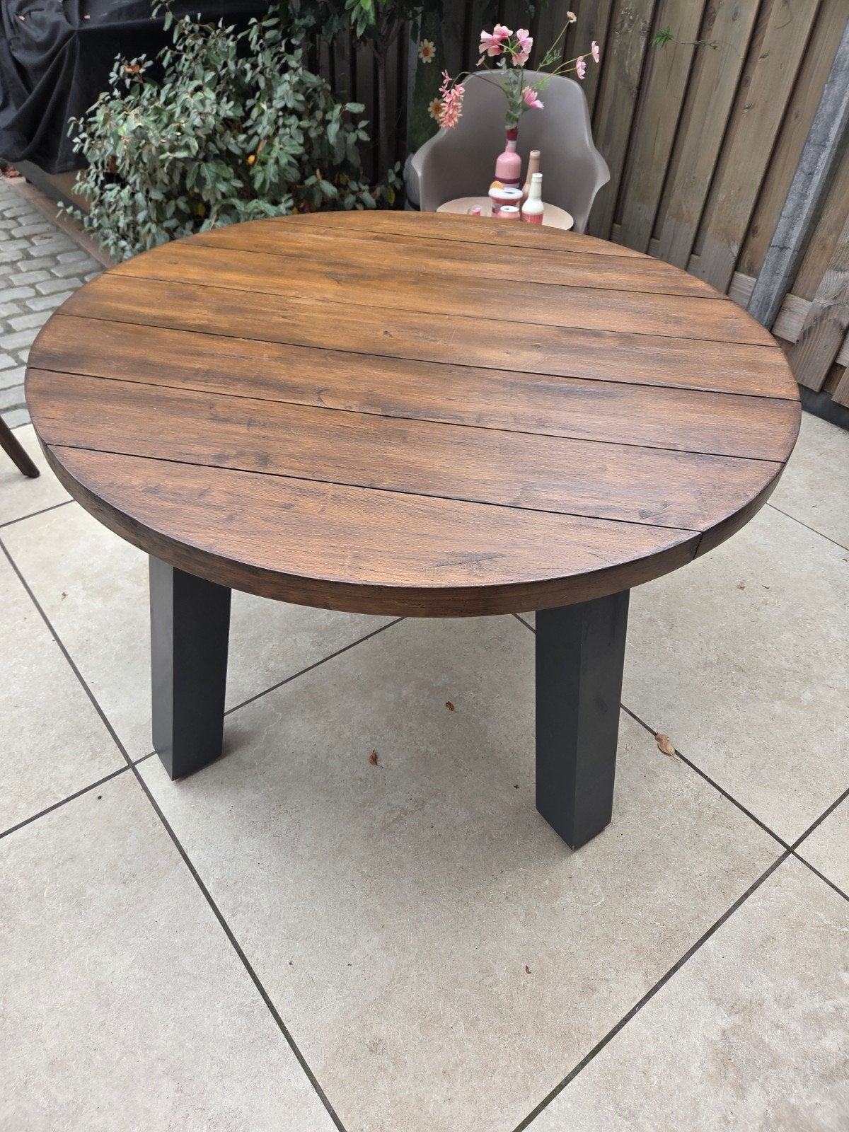 Ronde tuintafel van LIFE Outdoor Living, Ophalen, Gebruikt, Rond, Hout