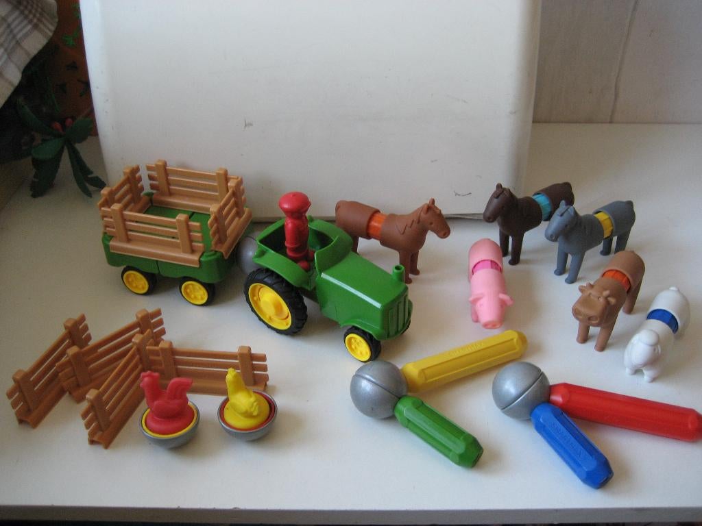 smartmax set boerderij tractor en boerderijdieren magnetisch, Ophalen of Verzenden, Zo goed als nieuw