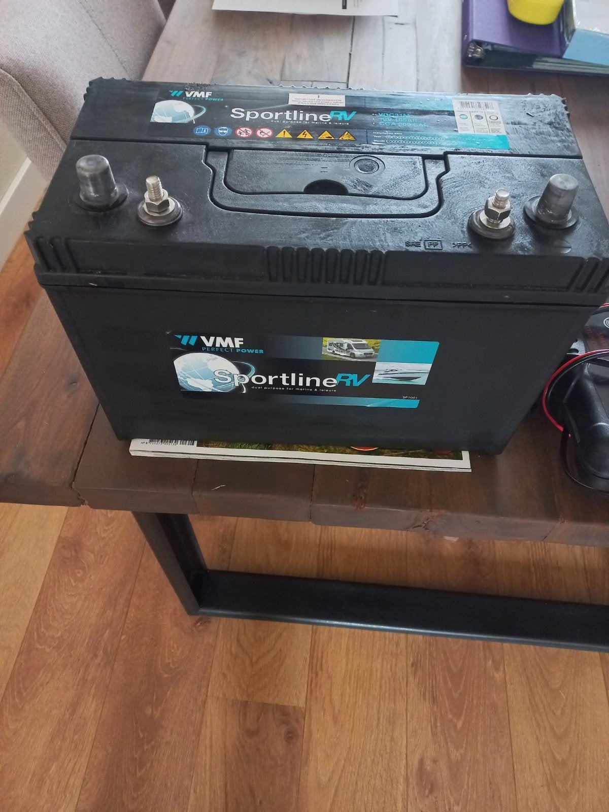 sportline RV accu incl lader, Ophalen of Verzenden, Zo goed als nieuw, Overige typen