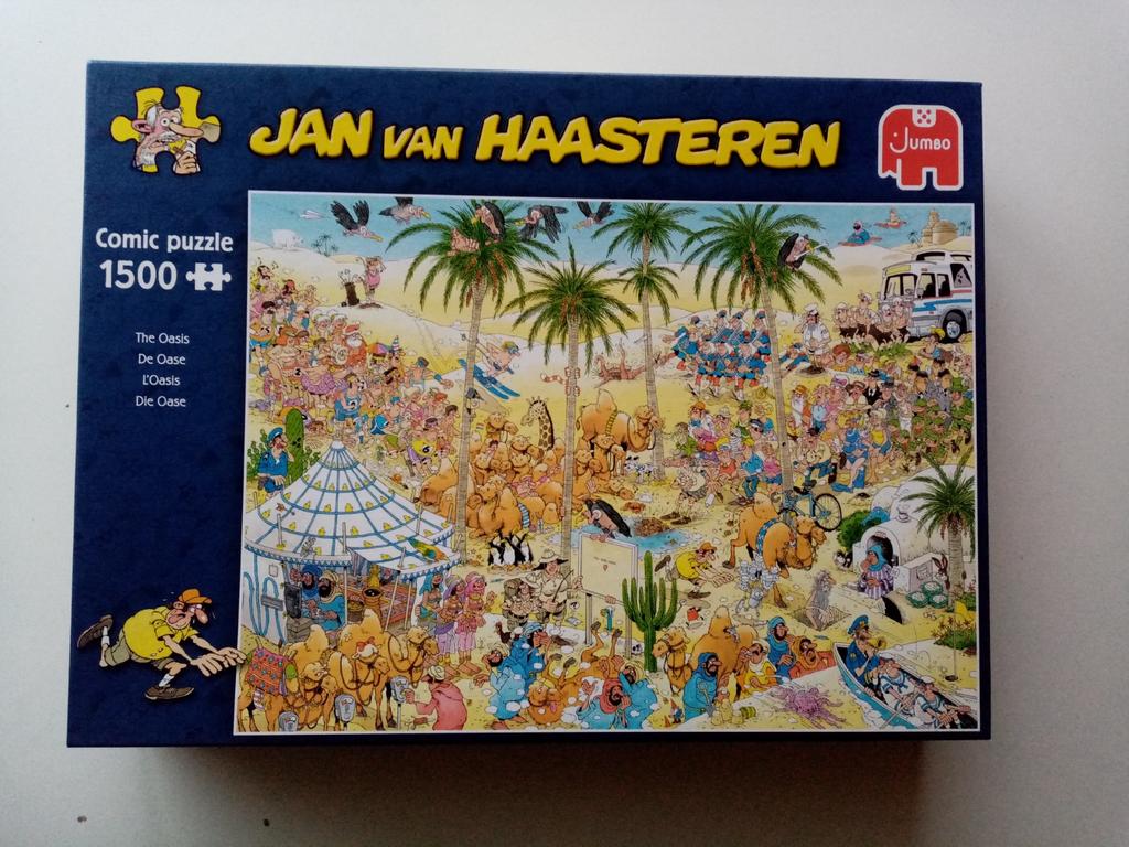 Jan van Haasteren De Oase legpuzzel 1500 stukjes, Ophalen of Verzenden, 500 t/m 1500 stukjes, Zo goed als nieuw, Legpuzzel