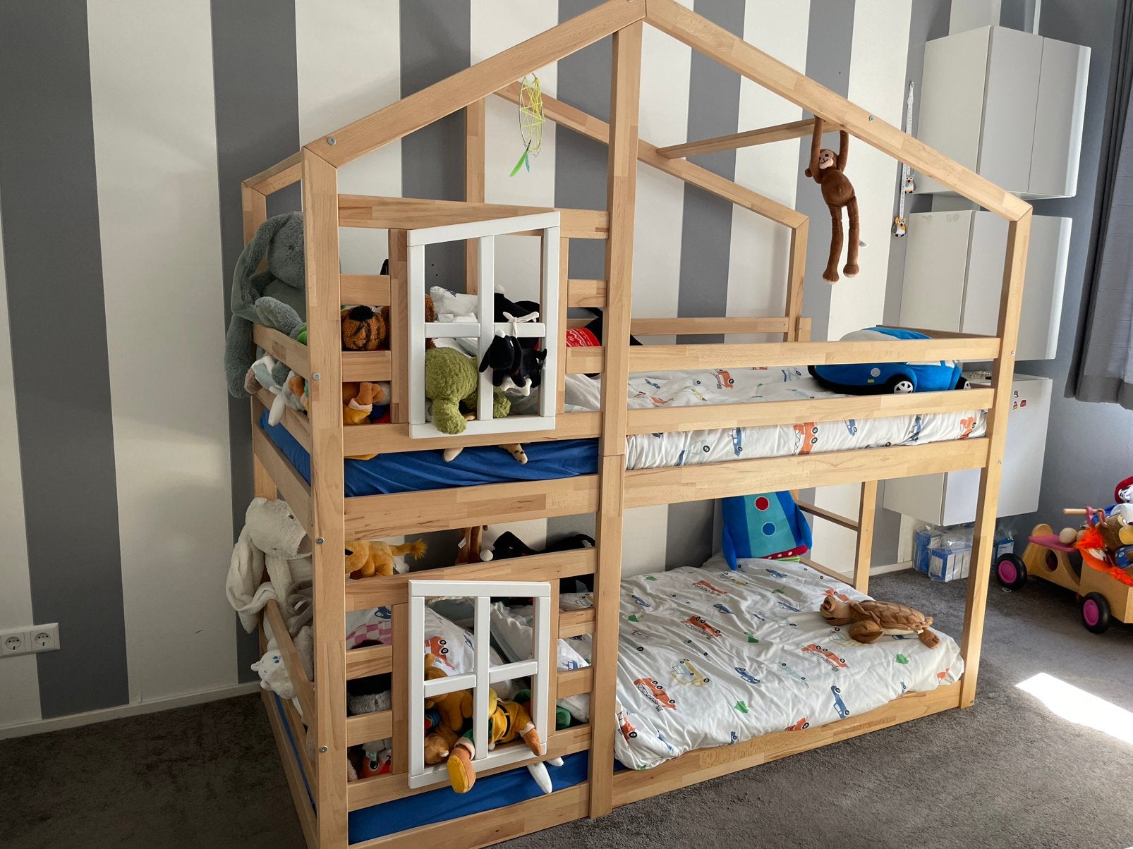 Mooi stapelbed., Ophalen, Zo goed als nieuw, 180 cm of meer, 85 tot 100 cm