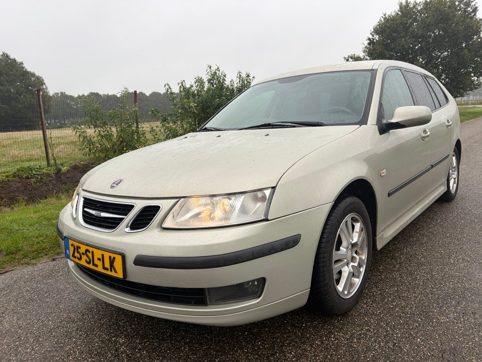 Saab 9-3 1.8 T Sport Estate 2006 Grijs, Auto's, Zwart, 1435 kg, Leder en Stof, Origineel Nederlands