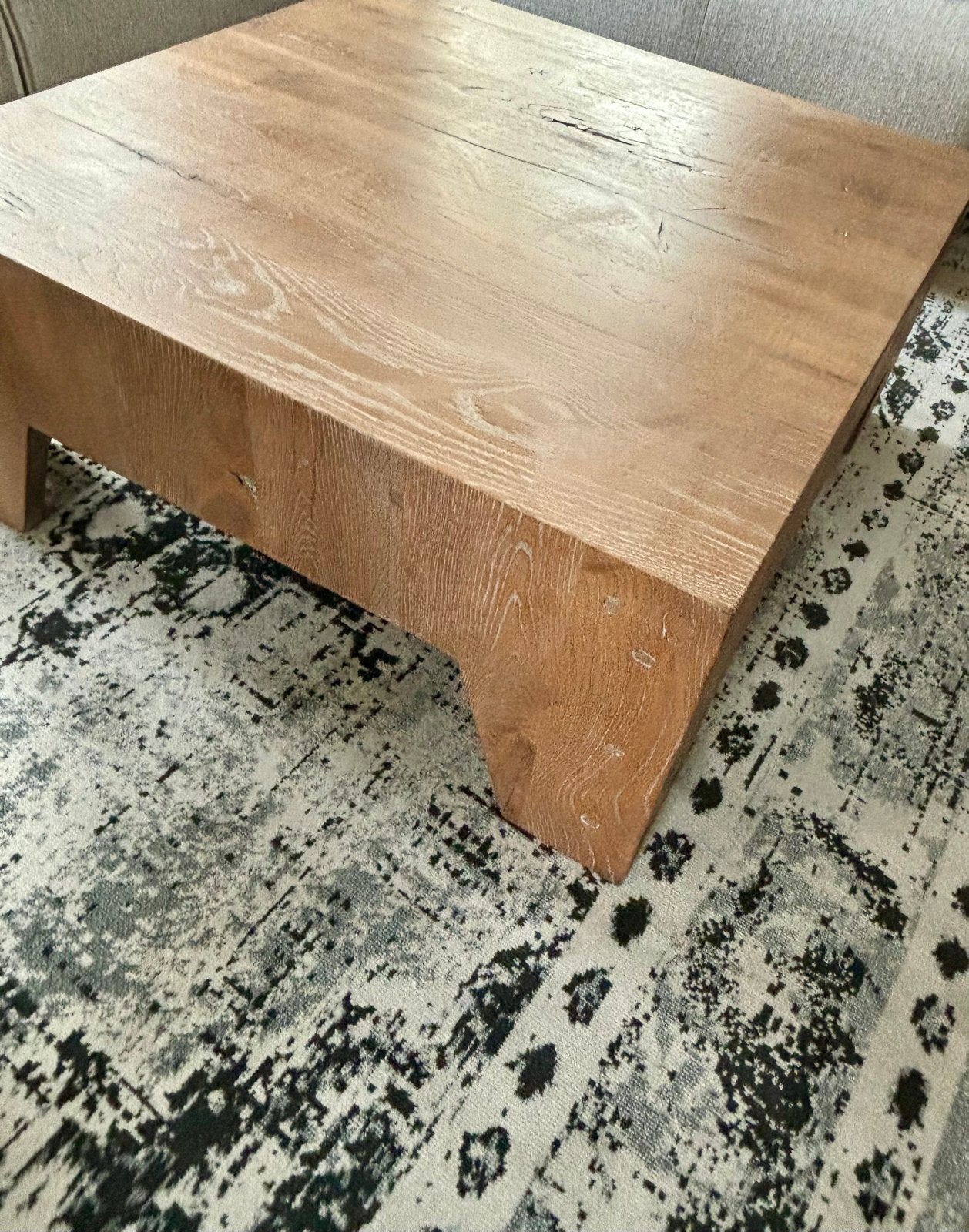 Salontafel Vanka, wild eiken, Bourgondy antic, 90x90x40 cm, Huis en Inrichting, Tafels | Salontafels, Ophalen, Gebruikt, 50 tot 100 cm