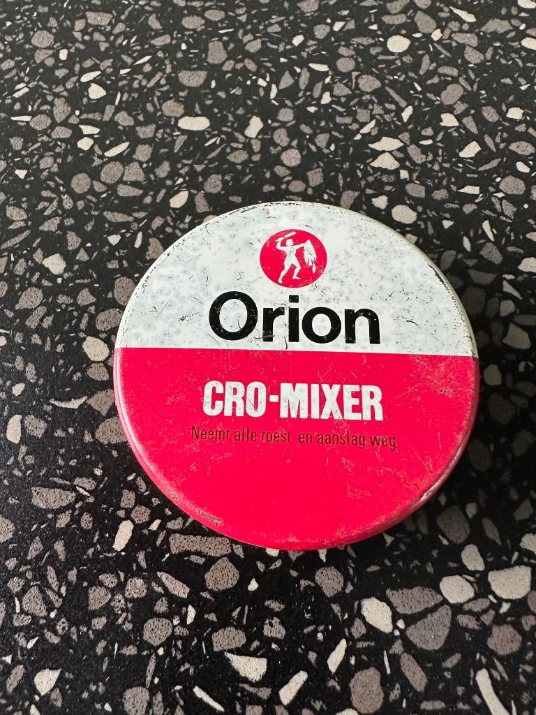 Mooi ORION CRO-mixer blikje., Ophalen of Verzenden, Gebruikt, Gebruiksvoorwerp