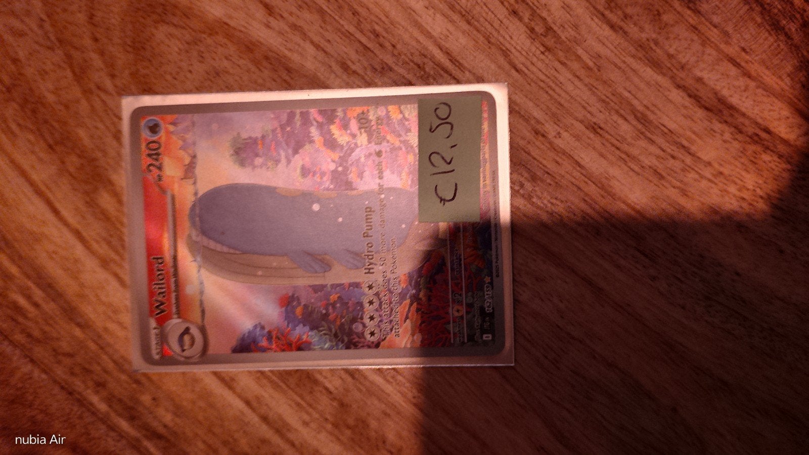 Wailord 162/159 Full Art Pokémon Kaart, Ophalen of Verzenden
