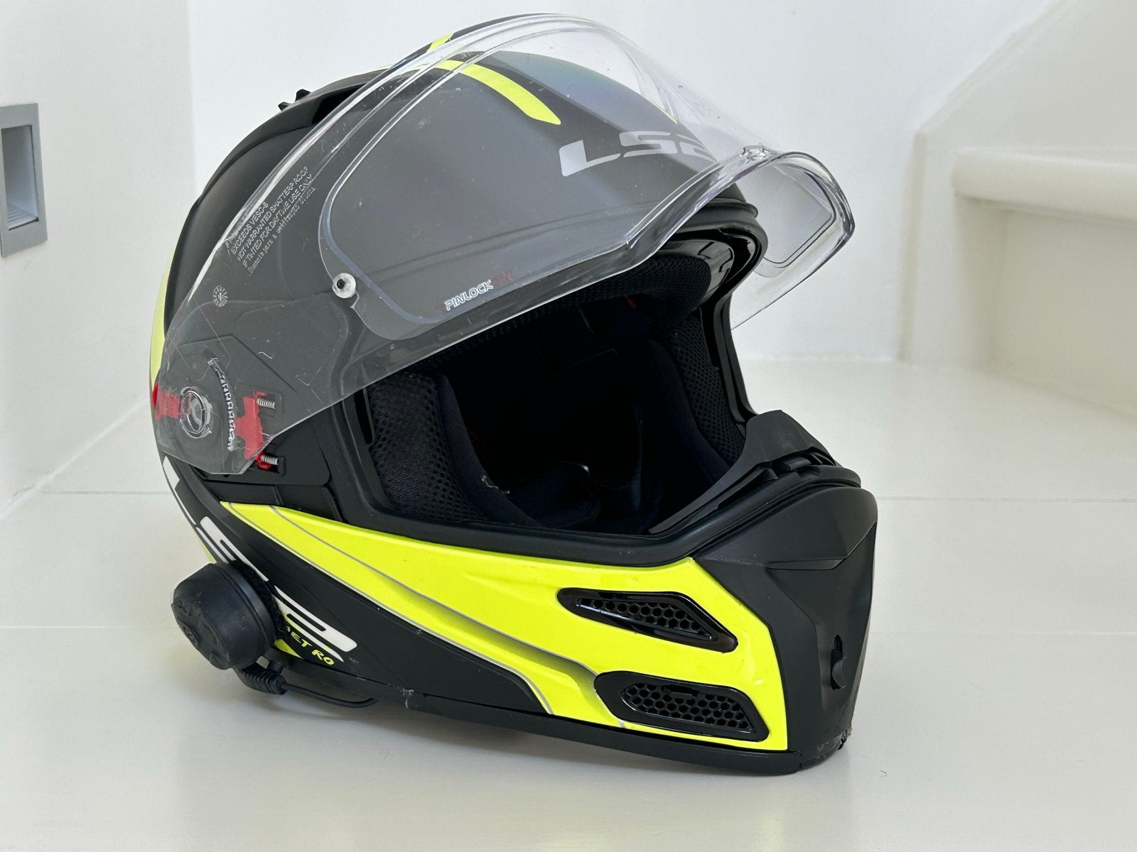 LS2 Metro V2 F324 systeemhelm - Zwart/Neon Geel, Overige merken, Systeemhelm, Heren, Ophalen of Verzenden