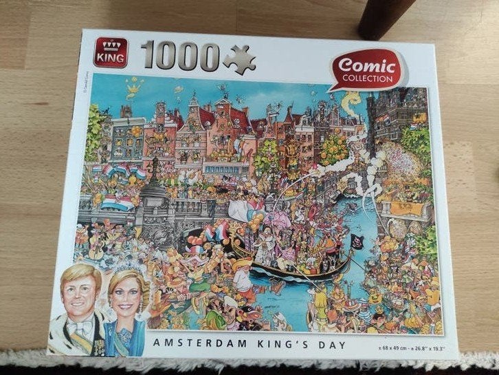 King Comic Collection Legpuzzel - Amsterdam King's Day, Ophalen of Verzenden, 500 t/m 1500 stukjes, Zo goed als nieuw, Legpuzzel