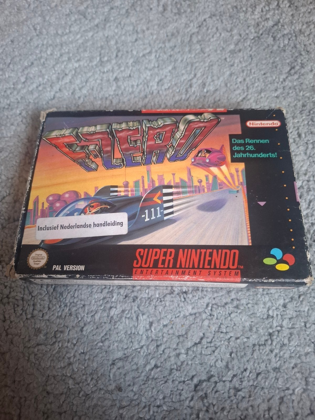 F-Zero Super Nintendo SNES PAL Compleet met handleiding, Ophalen, Gebruikt, 1 speler, Racen en Vliegen