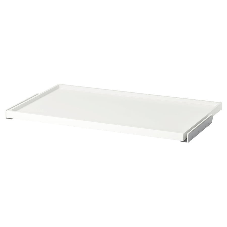 2x IKEA Komplement Uittrekbare Plank Wit 100x58cm, Ophalen, Zo goed als nieuw