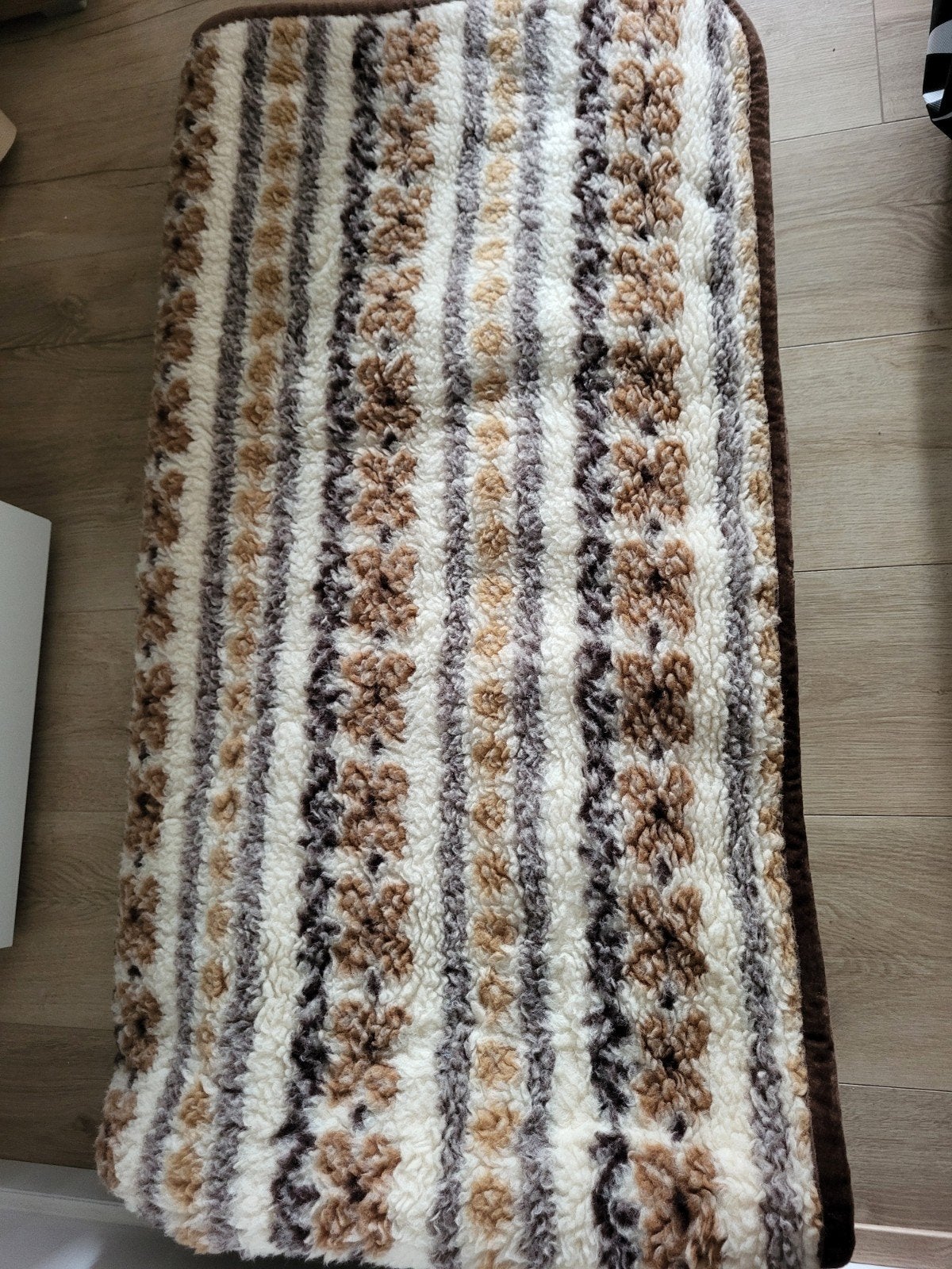 Echt wollen deken/kleed - Schafschurwolle ✨️, Rechthoekig, Landelijk, Klassiek, Warm, Ophalen of Verzenden, Bruin