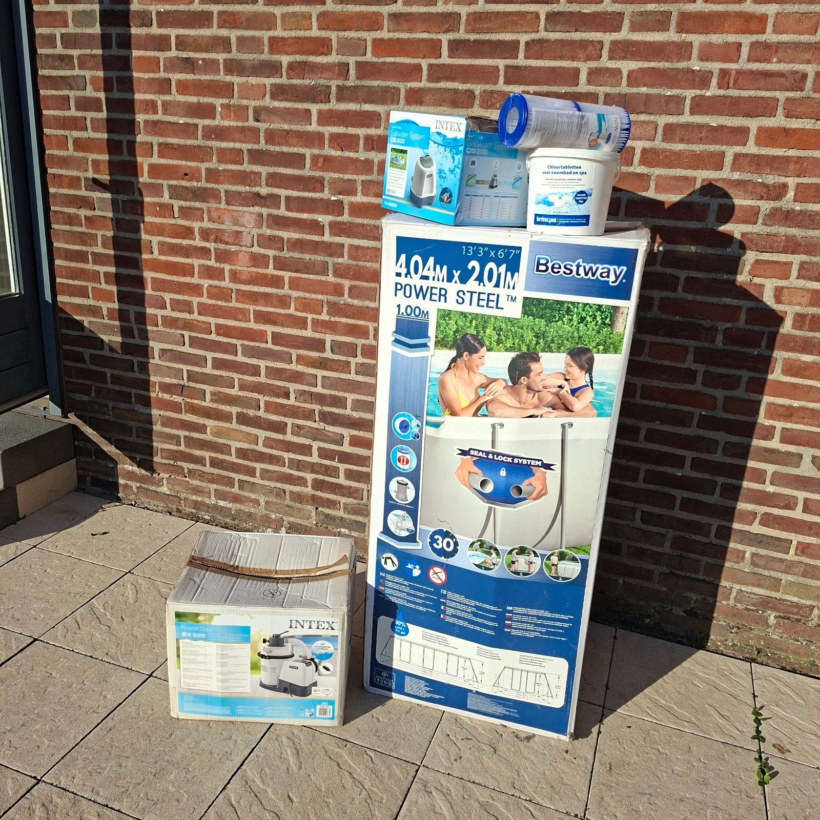 Bestway Power Steel Zwembad 4.04x2.01x1.00m met toebehoren, Tuin en Terras, Zwembaden, 200 tot 300 cm, 80 tot 120 cm, Ophalen of Verzenden