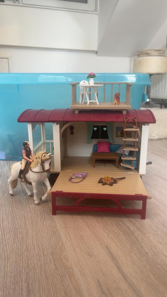 Caravan schleich met paard en ruiter, Ophalen of Verzenden, Gebruikt, Toebehoren