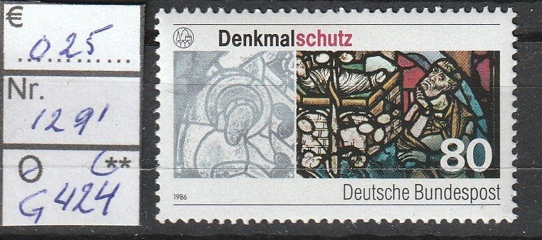Bund Monumentenzorg Michel 1291 Nr.G424p, Verzenden, BRD, Postfris