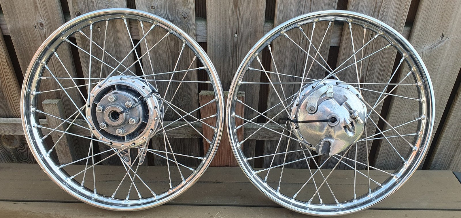 Zundapp wielen met naaf 120mm, gepolijst, nieuwe spaken, Ophalen of Verzenden, Nieuw, Frame