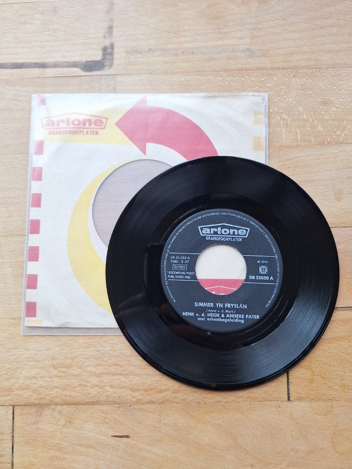 Henk v.d. Heide & Anneke Pater - Simmer Yn Fryslan Single, Gebruikt, Originele persing, 7 inch, Single