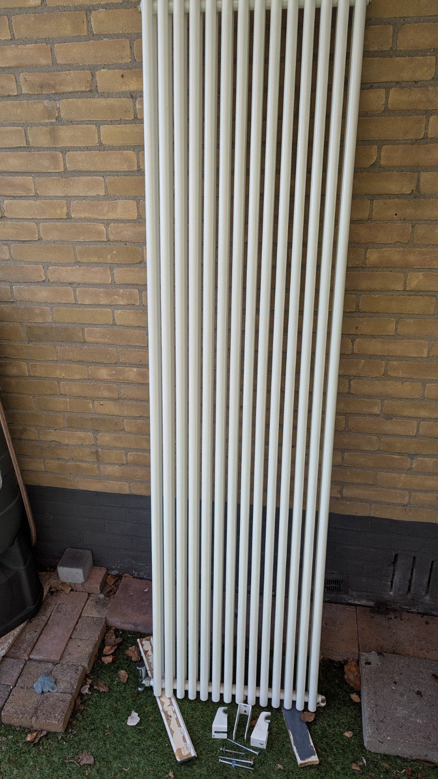 Hoge design radiator, wit, 200x50 cm, Doe-het-zelf en Verbouw, Verwarming en Radiatoren, Ophalen, Gebruikt, Radiator, Minder dan 60 cm