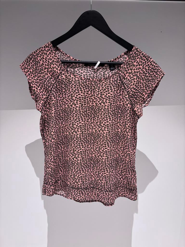 Scotch & Soda Maison Scotch Leopard Print Top XS, Verzenden, Zo goed als nieuw, Korte mouw, Roze