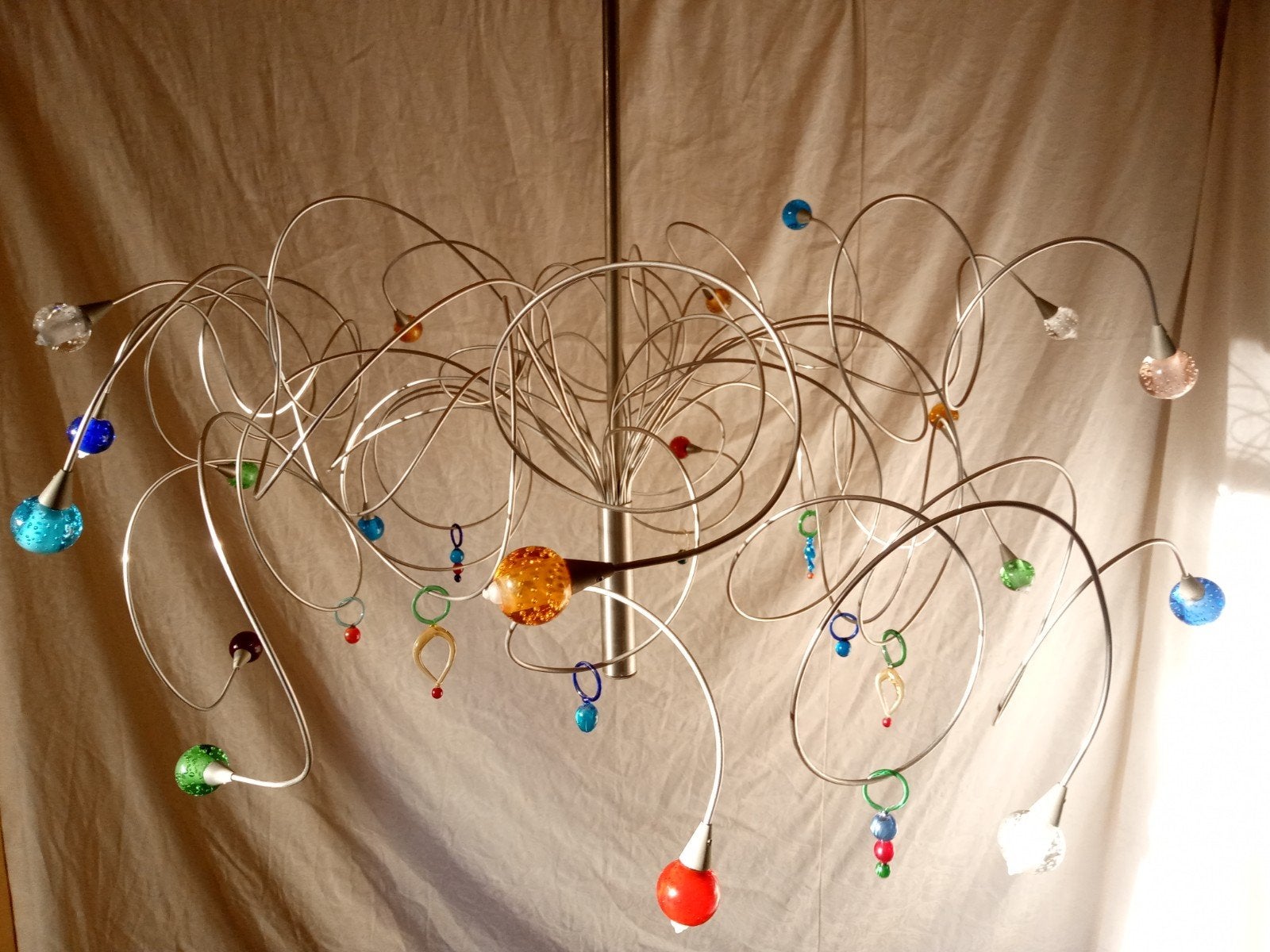 harco loor design lamp strawberry sweet 20 Murano bolletjes, Huis en Inrichting, Ophalen, Design, Zo goed als nieuw, Glas