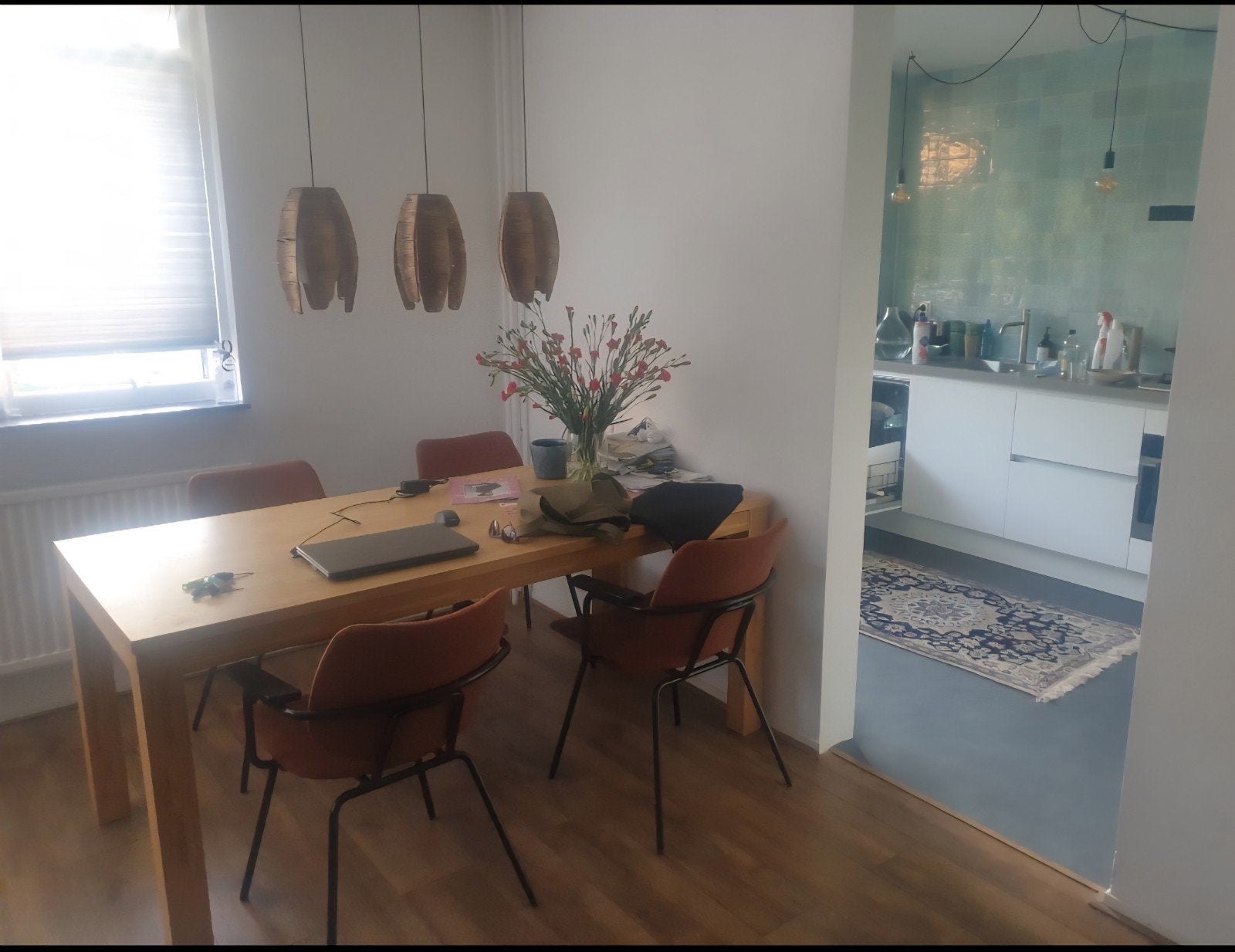 Houten eettafel 180x85x79 cm (lxbxh), Huis en Inrichting, Tafels | Eettafels, Ophalen