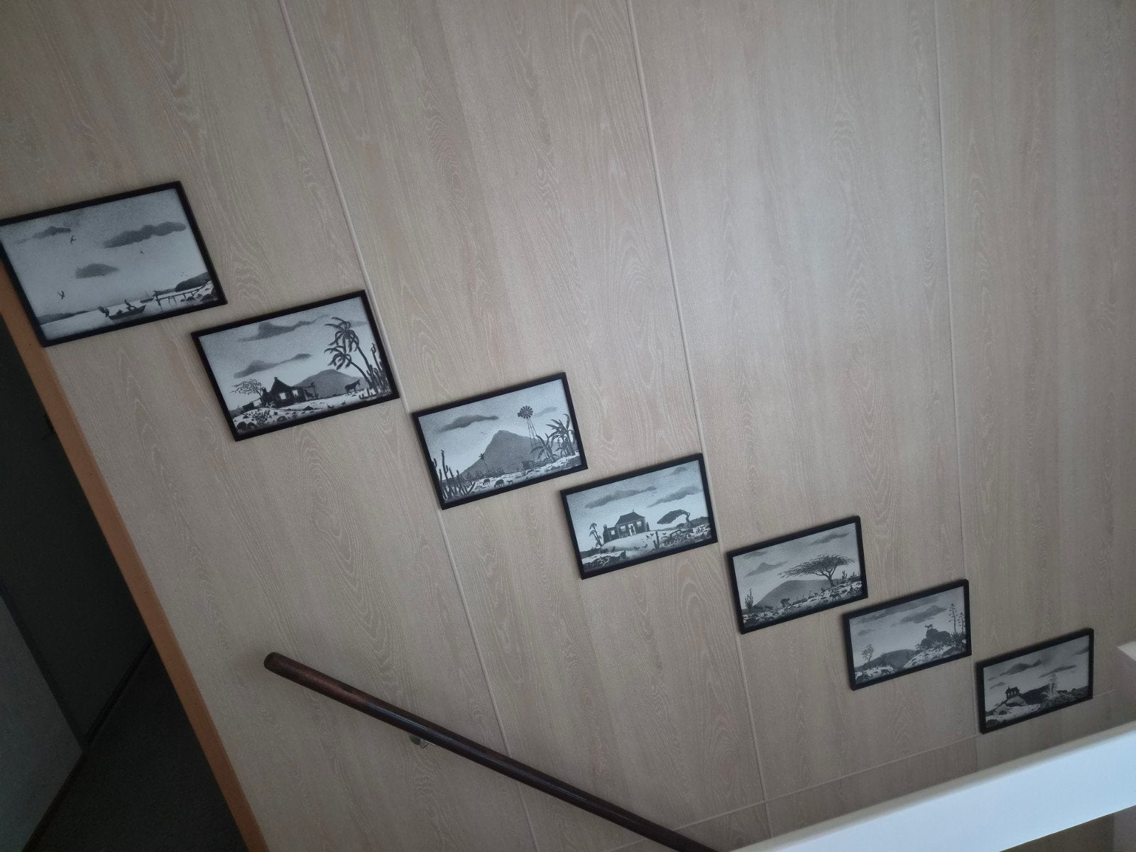 7 Schilderijen van de kustlijn van Aruba, gesigneerd, Ophalen, Schilderij, Gesigneerd