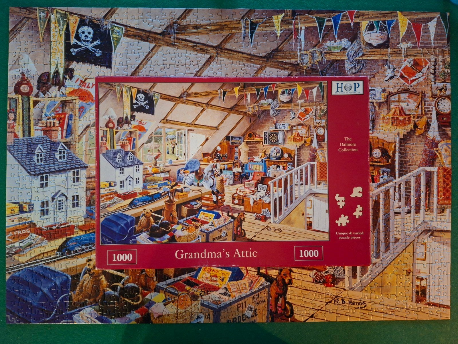 HOP Puzzel "Grandma's Attic" 1000 stukjes - Compleet, Ophalen of Verzenden, 500 t/m 1500 stukjes, Zo goed als nieuw, Legpuzzel
