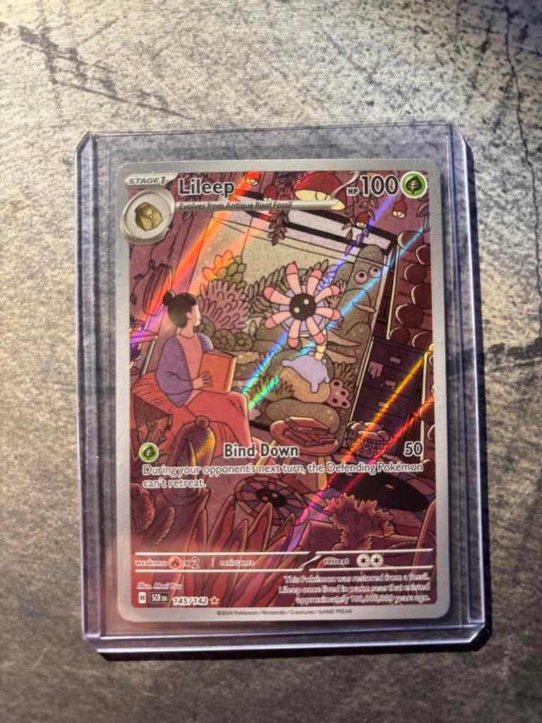 Lileep 145/142 Full Art - Pokémon Kaart, Ophalen of Verzenden, Zo goed als nieuw, Losse kaart, Foil