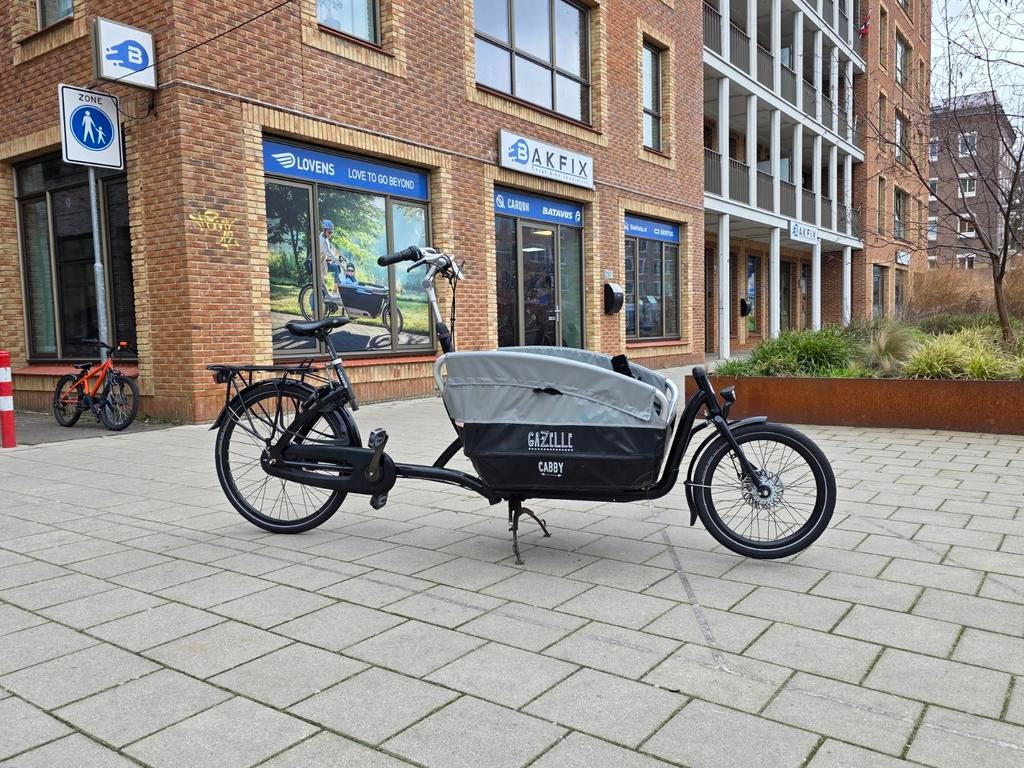 Elektrische Gazelle Cabby Bakfiets - Ideaal voor 2 kinderen, Gebruikt, Huif, Info@gazelle.nl, Ophalen of Verzenden