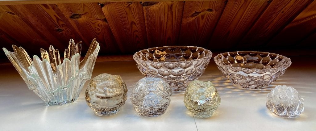 7x Scandinavisch glas. Orrefors+ Kosta Boda+ Humppiles 75€, Ophalen, Overige typen, Glas