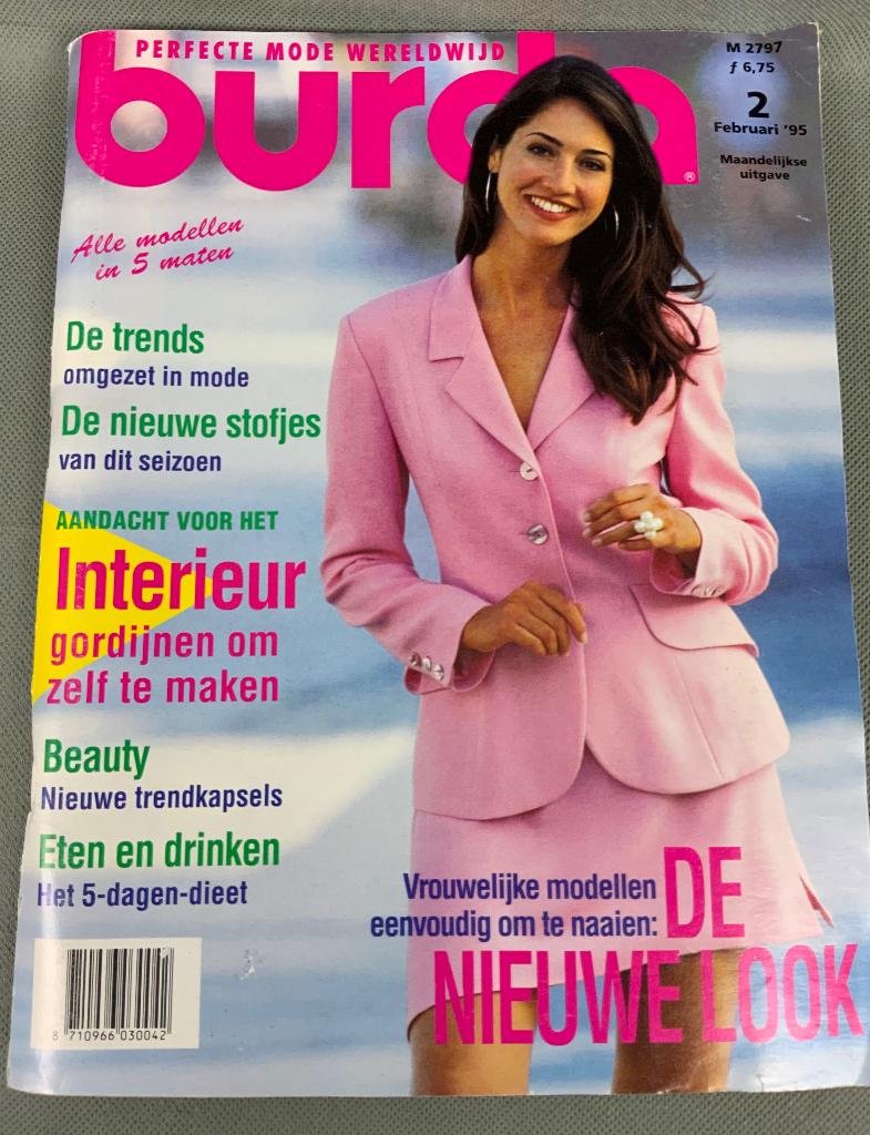 Tijdschrift Burda zelfmaakmode, nr 2 feb 1995 - 35 patronen, Overige typen, Vrouw, Zo goed als nieuw, Burda