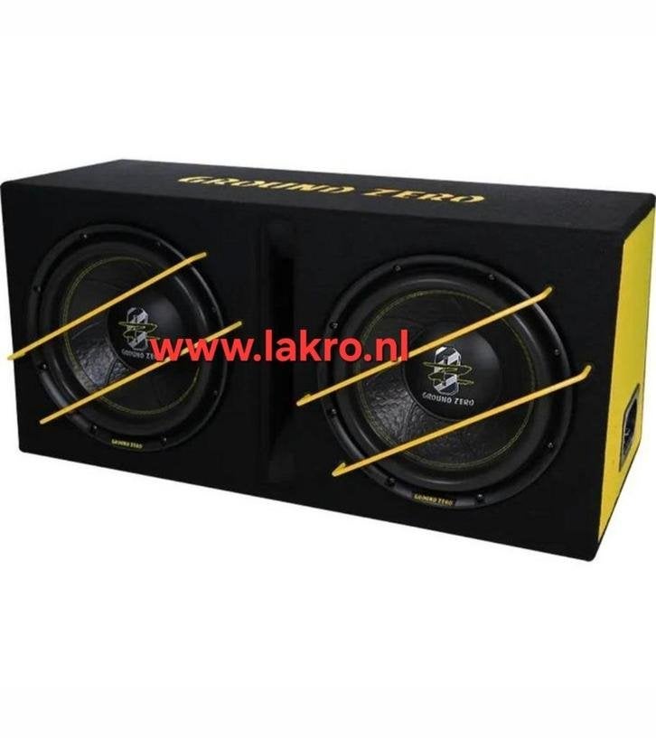 Ground Zero 2 x 12Inch 2000 Watt SPL 1000w rms, Auto diversen, Autospeakers, Niet ingevuld, Niet ingevuld, Nieuw, Ophalen of Verzenden