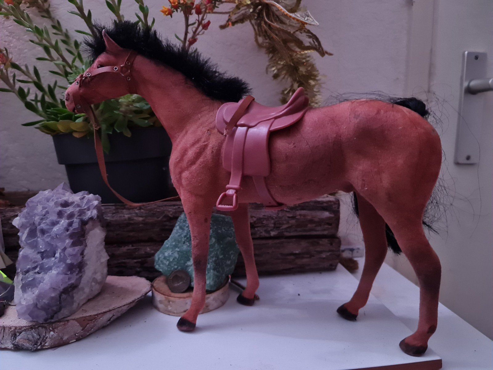 Barbie Paard Original met Zadel, Ophalen of Verzenden, Zo goed als nieuw, Paard, Beeldje of Figuurtje