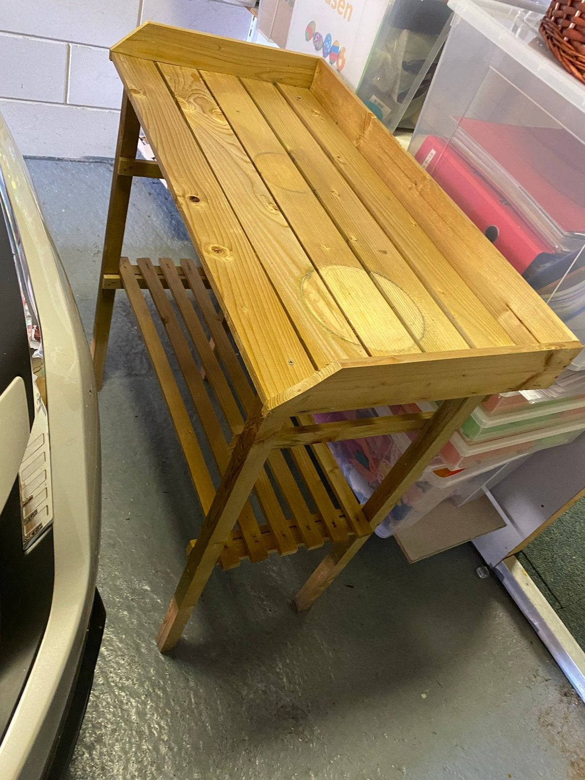 Houten plantenrek / oppottafel, Tuin en Terras, Ophalen, Gebruikt, Rechthoekig, Hout