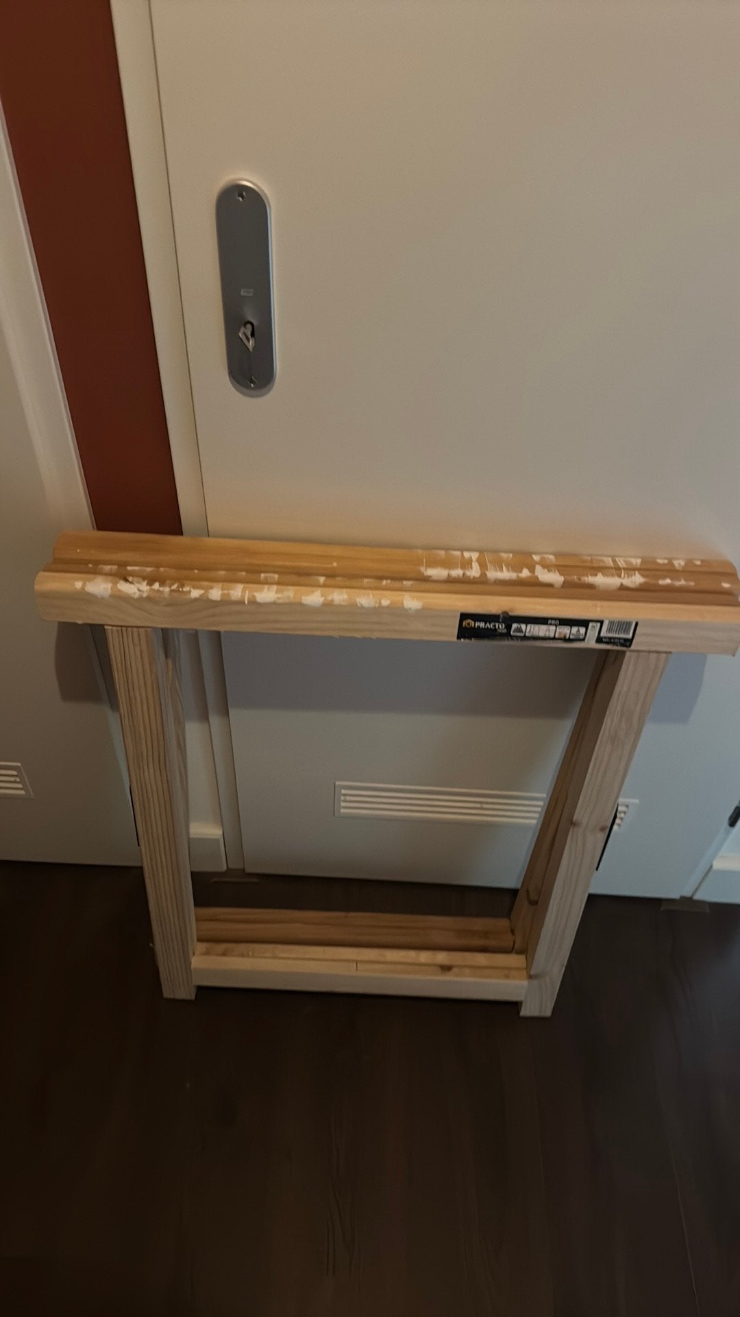 2 houten schragen, Huis en Inrichting, Tafels | Sidetables, Ophalen, Zo goed als nieuw, 25 tot 50 cm, Rechthoekig