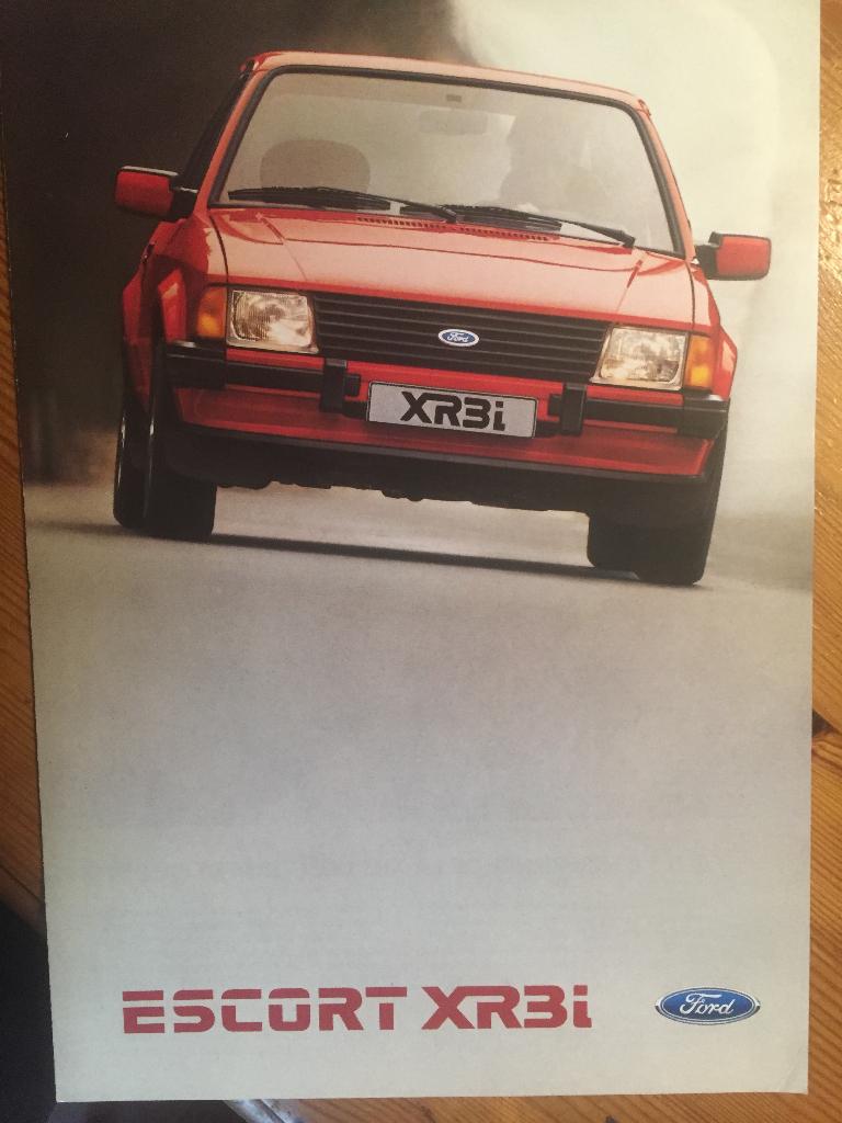 Folder van Ford Escort XR 3 i, gedrukt dec. 1985, Boeken, Ophalen of Verzenden, Nieuw, Ford