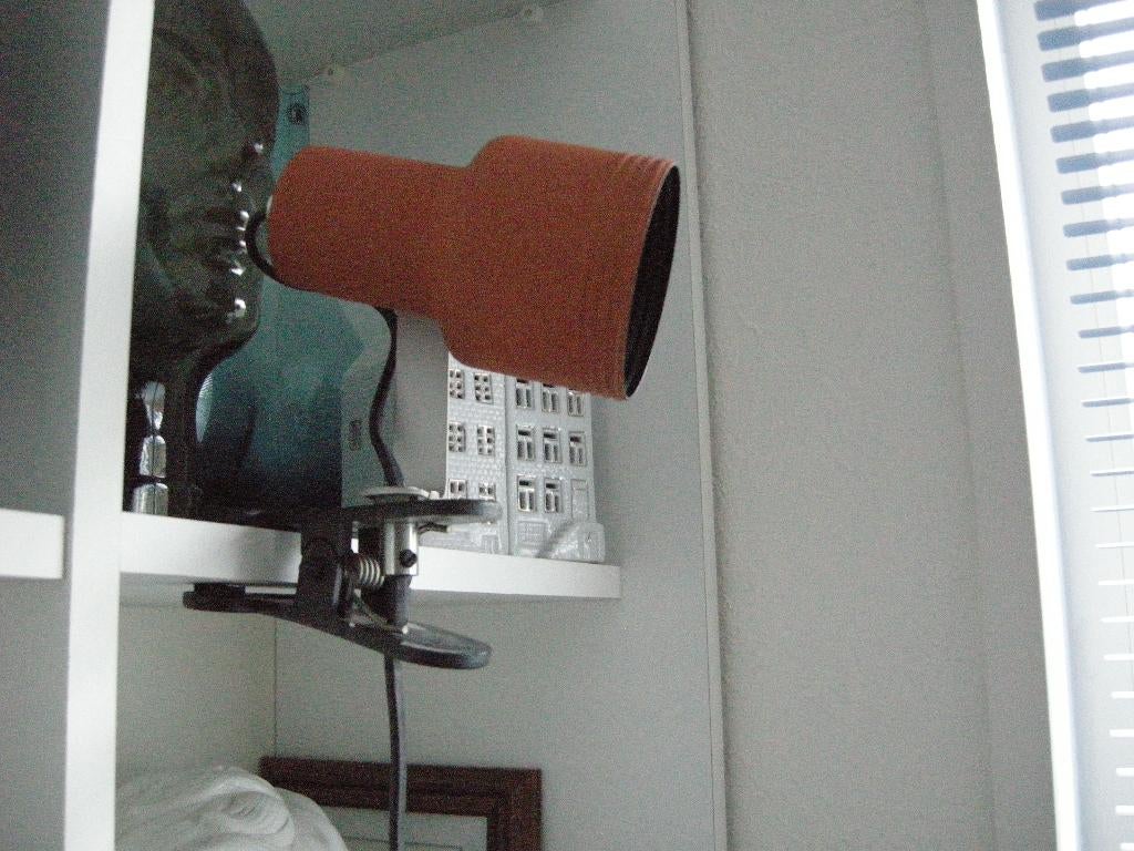 Spot met klem knijplamp retro vintage Herda - nieuwst., Ophalen, Zo goed als nieuw, Metaal of Aluminium, Retro vintage
